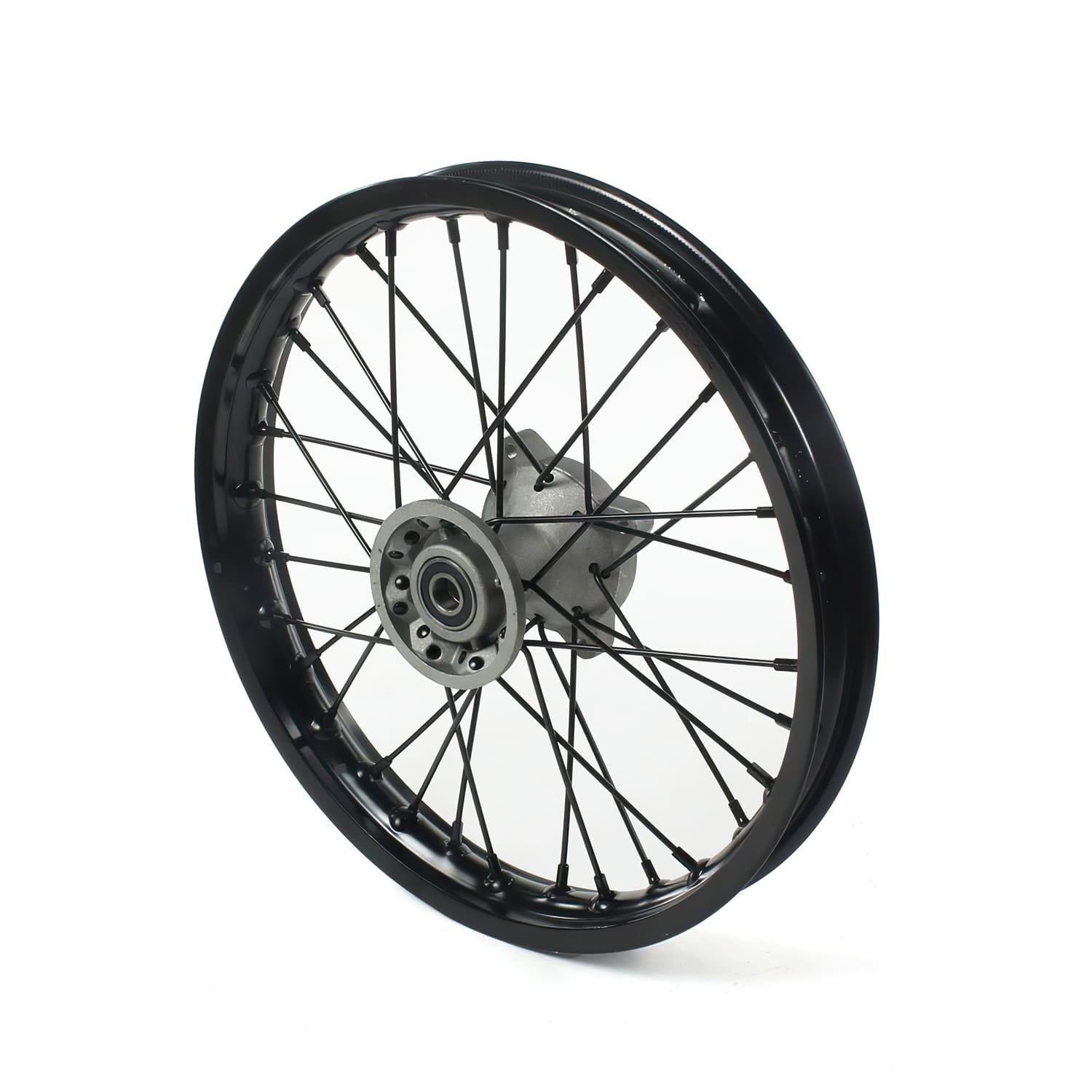 MB3534 Front Wheel / Rim Aluminum Hub Axle 15mm - 14'' Pit Bike / Dirt Bike Black