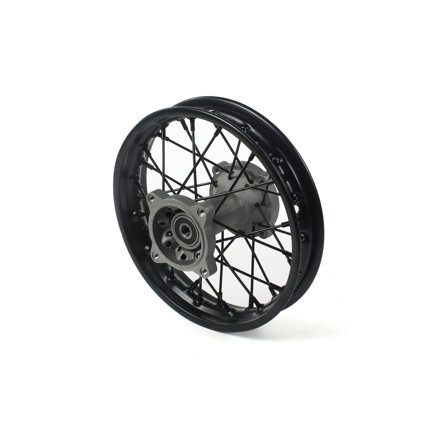 MB3575 Ruota / Cerchio posteriore acciaio asse 15mm - 10'' Pit Bike / Dirt Bike nero