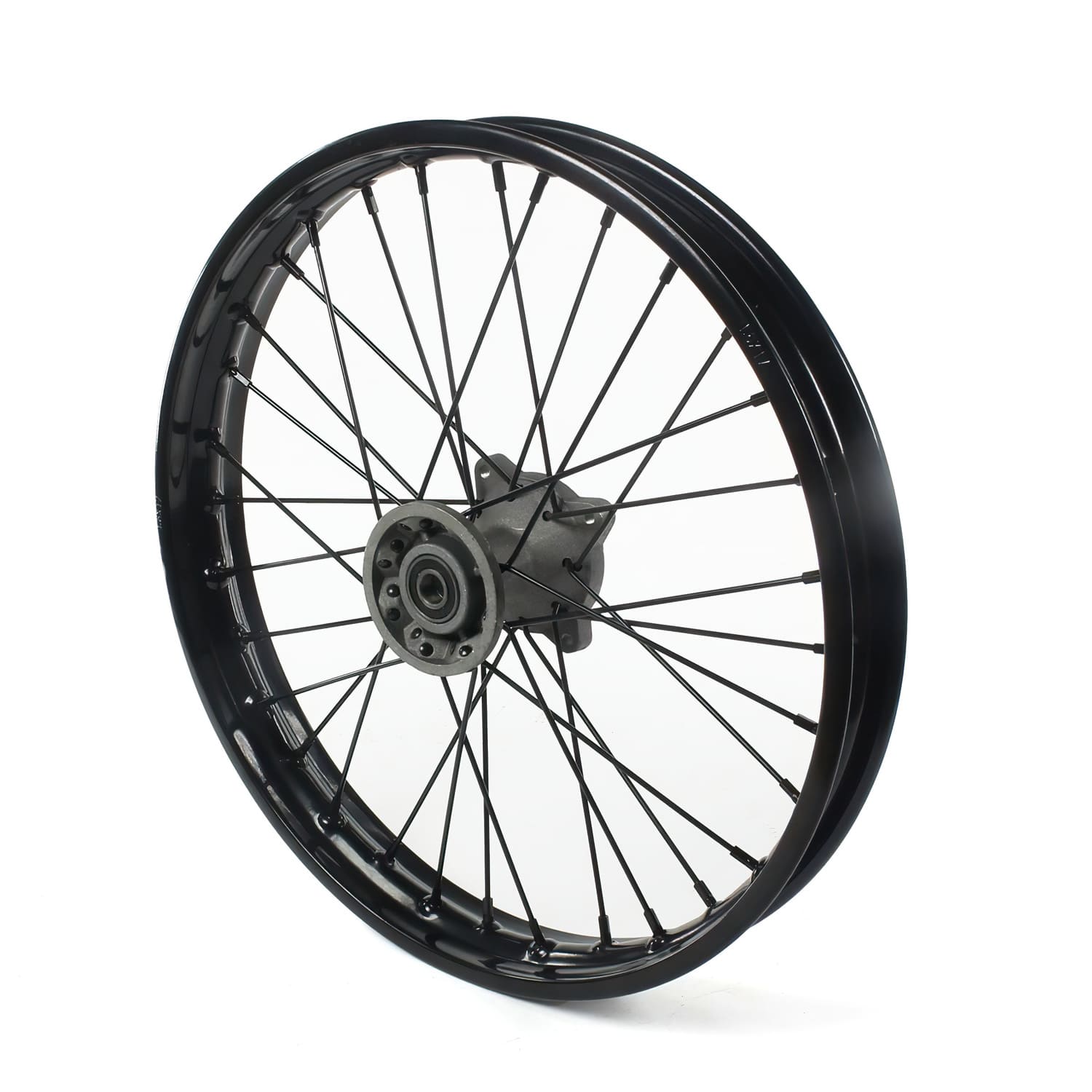 MB3946 Front Wheel / Rim Steel d.15mm - 17'' Pit Bike / Dirt Bike Black