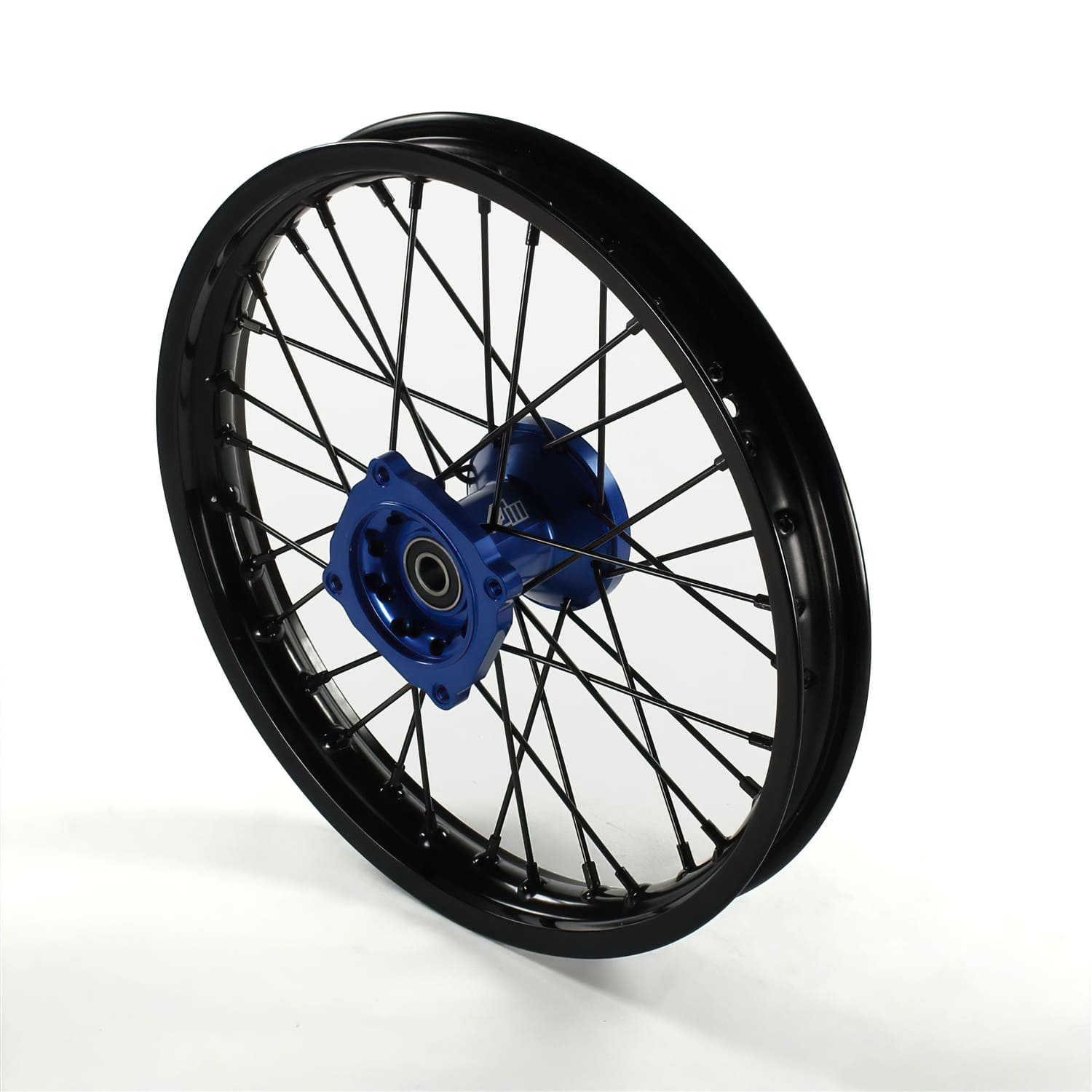 MB4379 Front Wheel / Rim CNC Aluminum Hub 15mm Axle - 14'' Volt Racing Pit Bike / Dirt Bike Blue