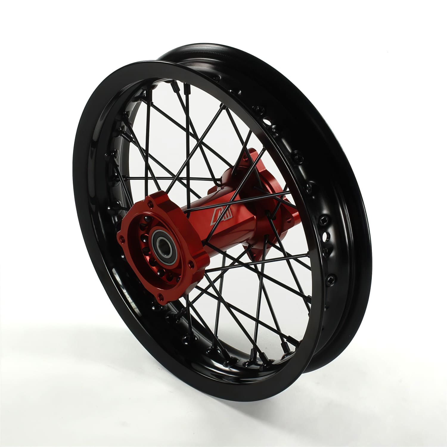 MB4382 Front Wheel / Rim CNC Aluminum Hub 15mm Axle - 14'' Volt Racing Pit Bike / Dirt Bike Red