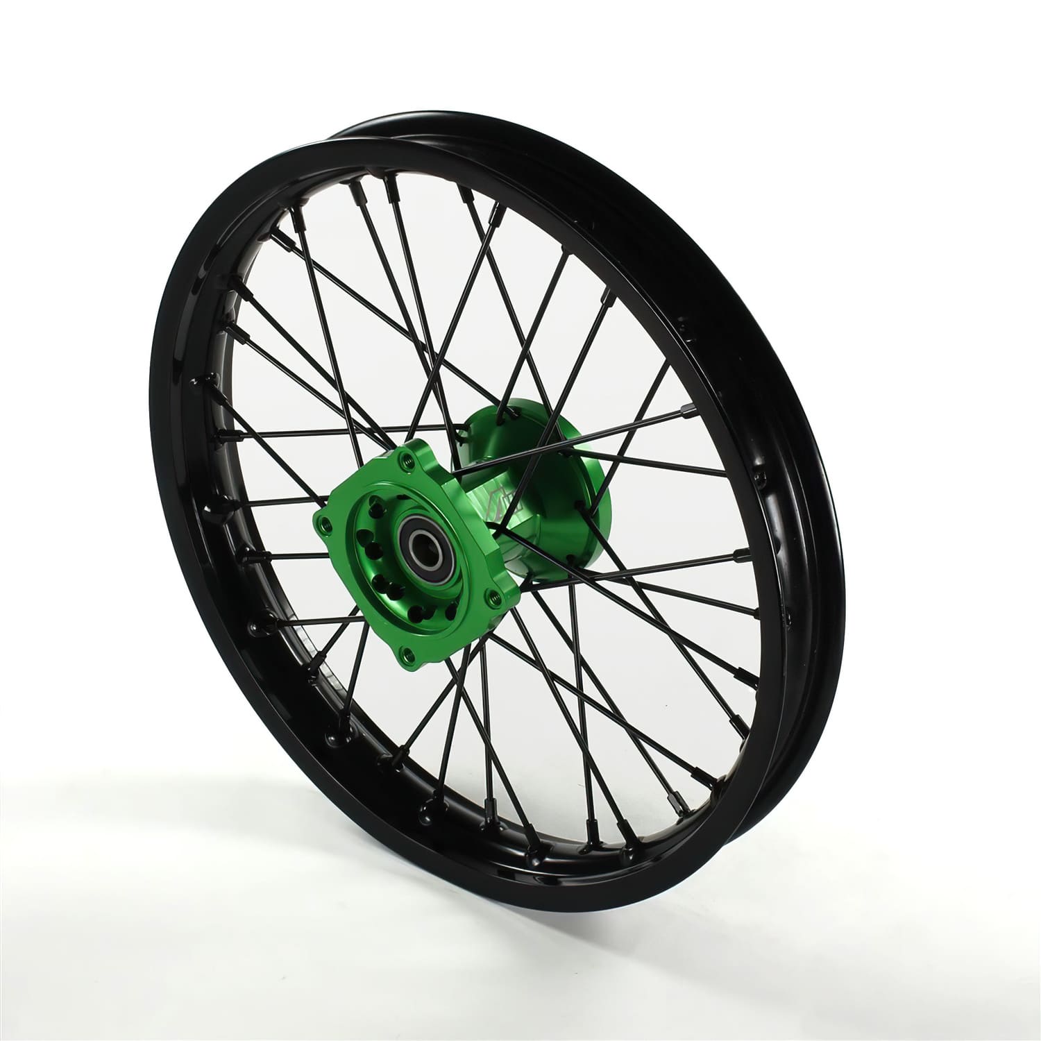 MB5288 Front Wheel / Rim CNC Aluminum Hub 15mm Axle - 14'' Volt Racing Pit Bike / Dirt Bike Green