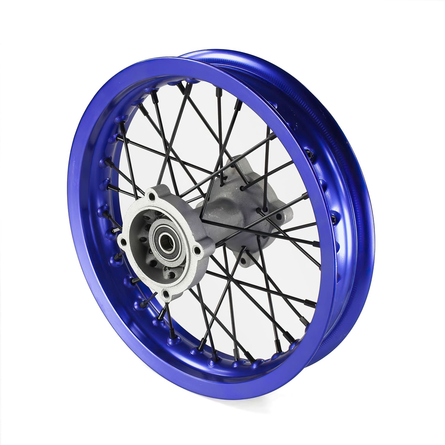 MB7663 Rear Wheel / Rim Aluminum Hub Axle 15mm - 12'' Pit Bike / Dirt Bike Blue