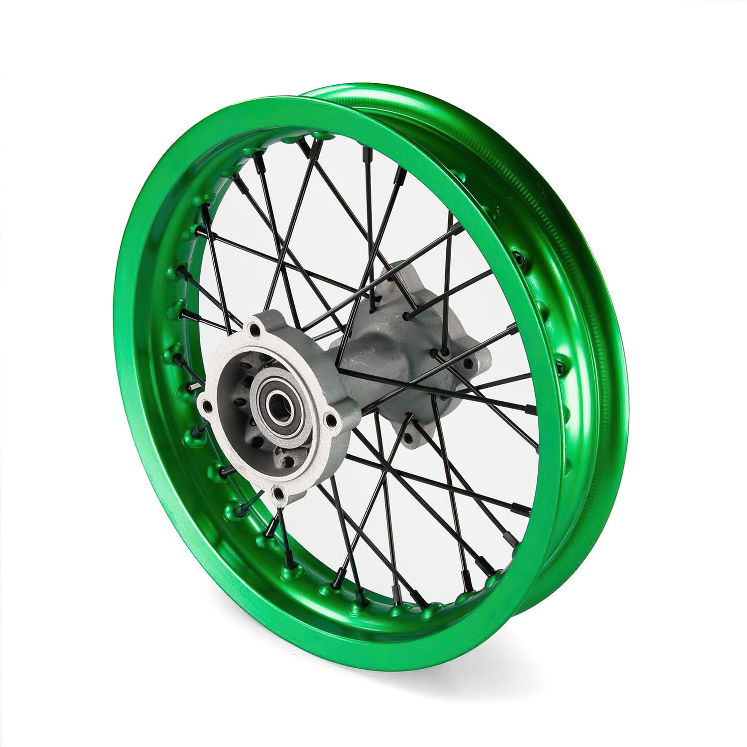 MB7666 Rear Wheel / Rim Aluminum Hub 15mm Axle - 12'' Pit Bike / Dirt Bike Green