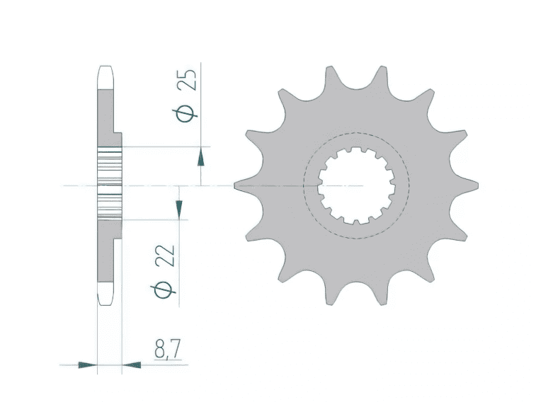 1077138007 Afam Z17 Sprocket KTM / Husqvarna / Beta