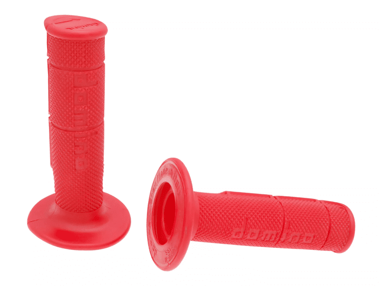 DOM37071RP Domino 1150 Off-Road half-waffle red grips