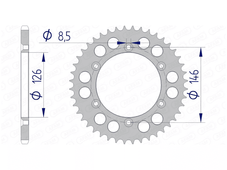 1074537004 Corona Afam alluminio autopulente Z44 Suzuki RM-Z 250 / 450