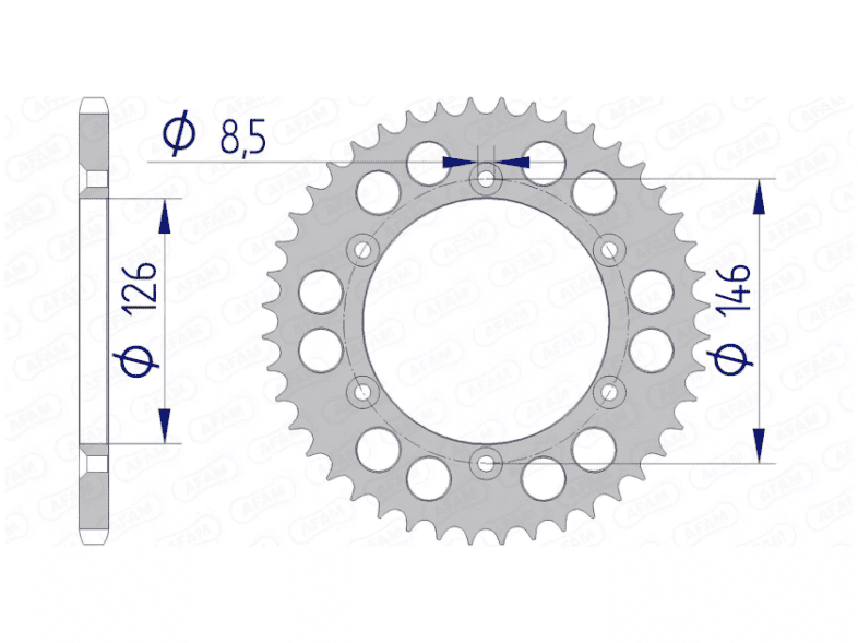 1074537001 Corona Afam alluminio autopulente Z43 Suzuki RM-Z 250 / 450