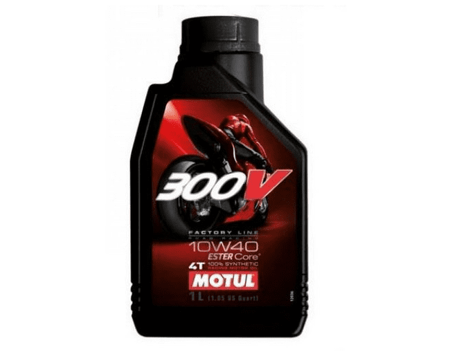 104118 1 liter motul 300v factory line road racing 10w40 100% synthetic oil for 4-stroke engines