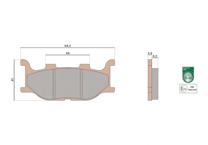 M6215029BS Brake pads Malossi MHR Synt Yamaha TMax 500 2004 - 2007