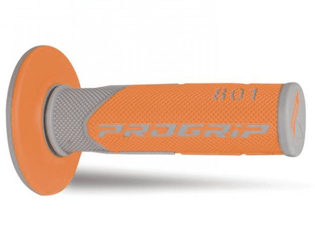 405401790 coppia manopole progrip 801-287 mx, grigio/arancio, double density, senza foro