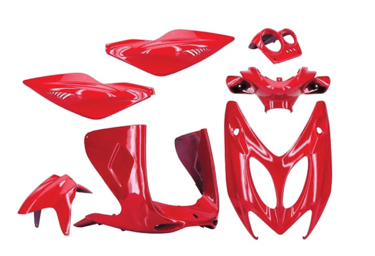 366749 kit carene 7 pezzi carena nitro / aerox rosso racing