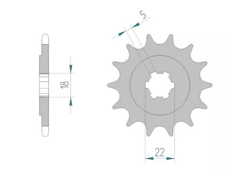 1076174001 Afam Z11 KX 125 Sprocket