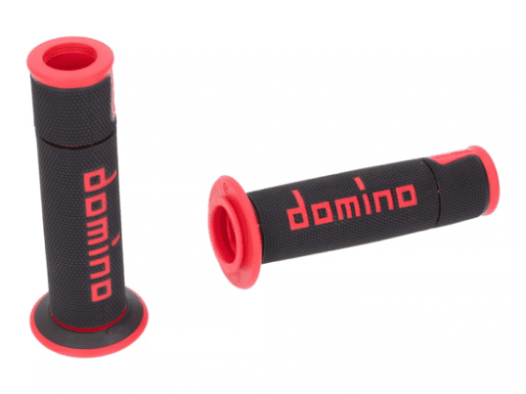 DOM39775RP Domino A450 On-Road Racing Grips Black / Red (Open)