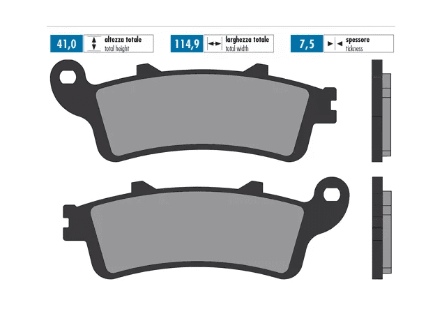 P174.0023/B Pastiglie freno Polini Original Honda Forza 250