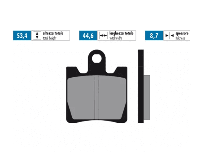 P174.0018 Pastiglie freno Polini Original Suzuki Burgman AN 250 - 400 fino 2006