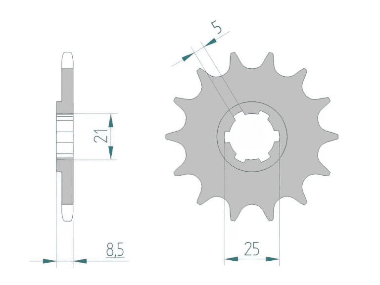 1076207001 Afam Z14 Sprocket Husqvarna CR / WR 250