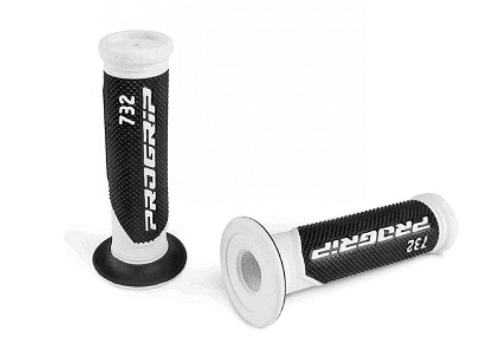 344105 coppia manopole pro grip 732 nero/bianco