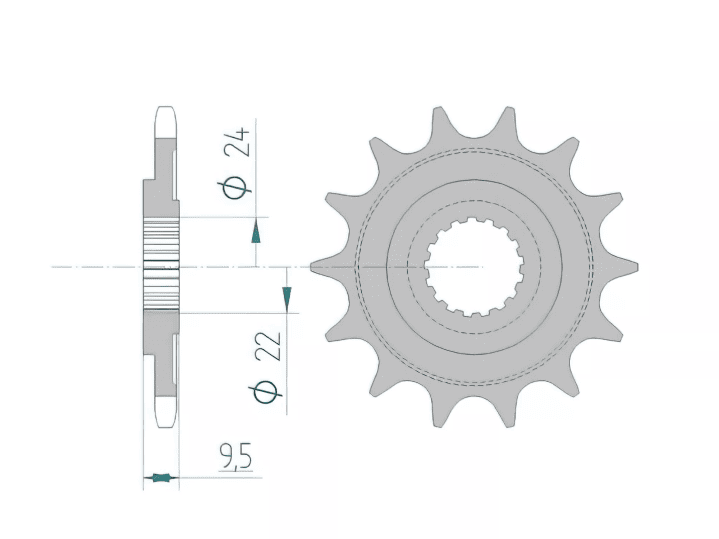 1074754001 Afam Z12 Sprocket Honda CR 250 / CRF 450