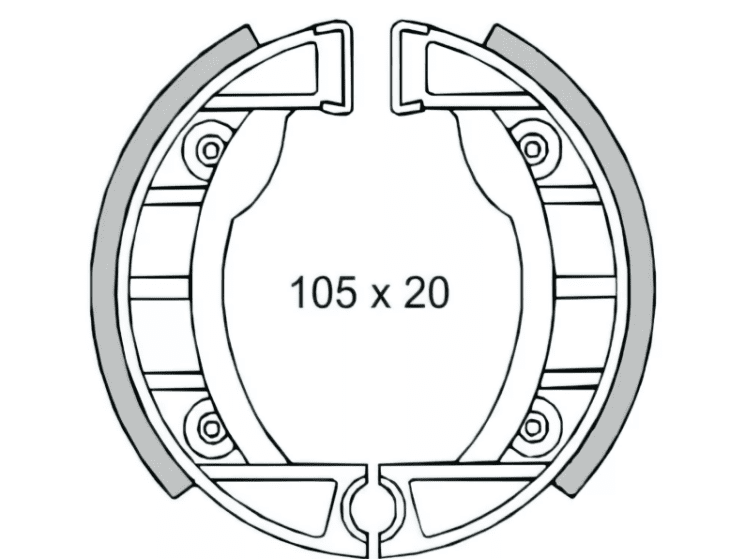 R225120200 Ganasce Freno RMS, T11, 125x25