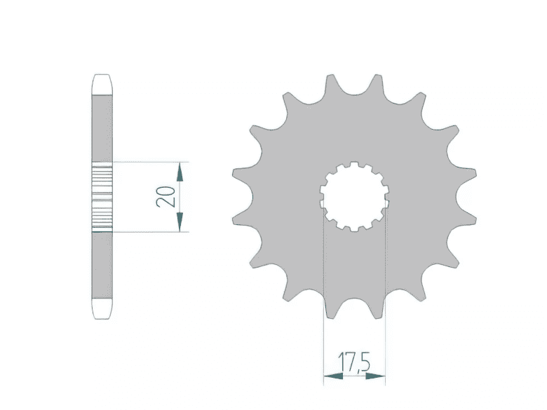 1075279001 Afam Z13 YZ 85 sprocket