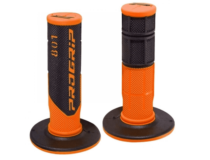 344114c coppia manopole pro grip 801 black / orange