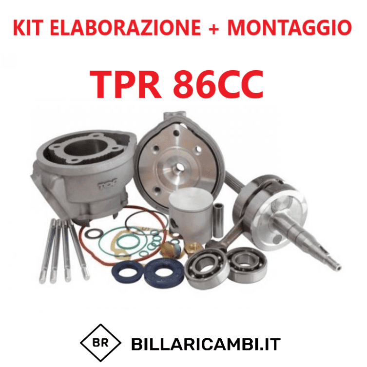 kit preparazione completo + montaggio minarelli orizzontale maxi kit top tpr 86cc