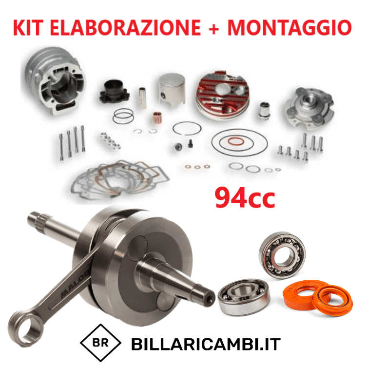 kit preparazione completo + montaggio piaggio malossi mhr big bore testa rossa 94cc