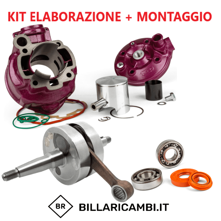 kit preparazione completo + montaggio minarelli am6 top viola 75cc