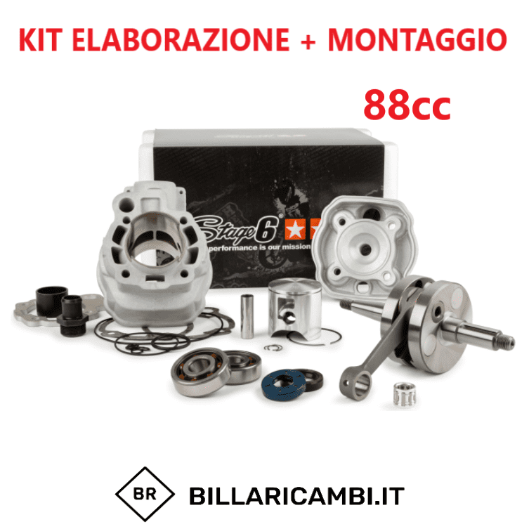 kit preparazione completo + montaggio minarelli am6 88cc stage6 bigracing