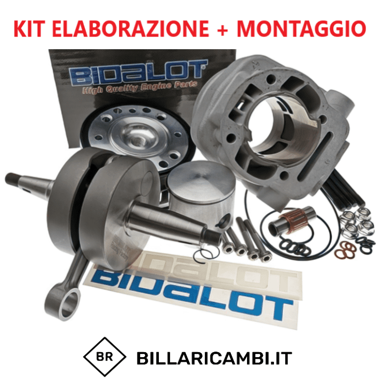 kit preparazione completo + montaggio derbi d50b0 bidalot racing factory wr 96cc