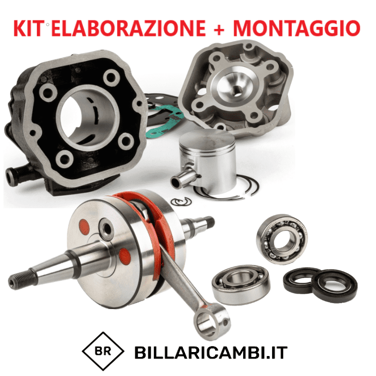 kit preparazione completo + montaggio derbi ebe050 - ebs050 motoforce racing 70cc ghisa