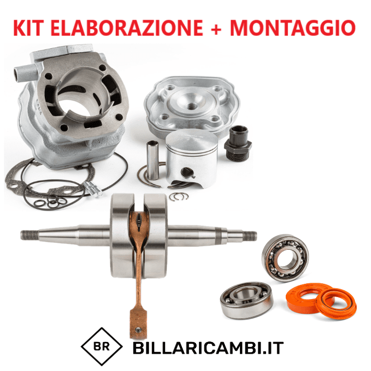 kit preparazione completo + montaggio derbi ebe050 - ebs050 stage6 77cc streetrace ghisa