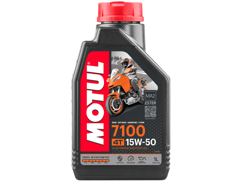 104298 1 litro olio motul 7100 4t 15w50 100% sintetico per motori 4t