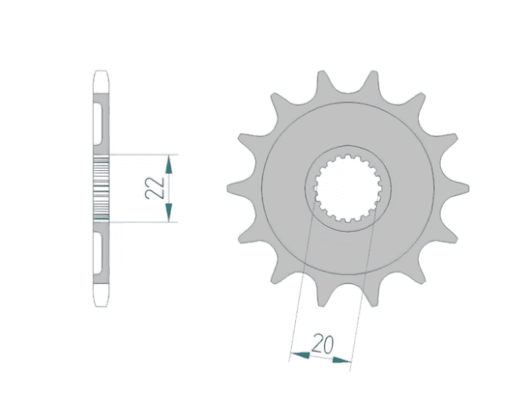 1075401002 Afam Z13 GasGas / Yamaha sprocket