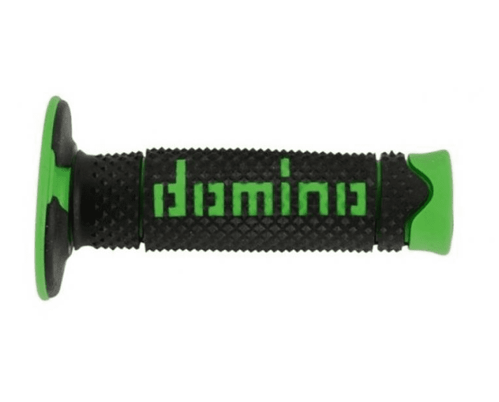 a26041c4440a7-0 manopole domino nero/verde universali per moto cross off road