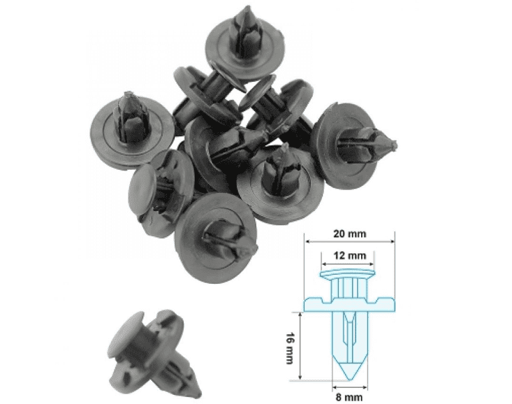 170900g confezione 10pz rivetto carrozzeria ( 20 x 12 x 16 x 8 ) modello c