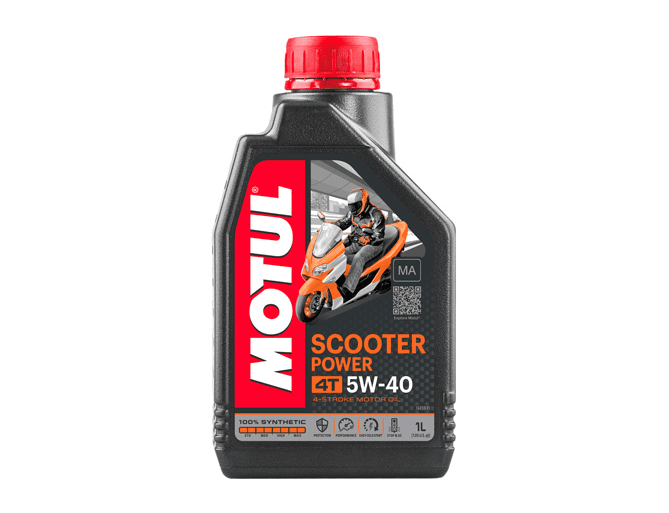 105958 1 litro olio motul scooter power 4t 5w40 ma 100% sintetico per motori 4t