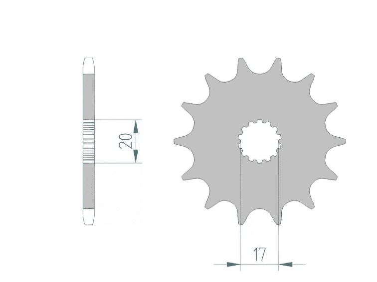 1075303001 Afam Z10 Yamaha / GasGas sprocket