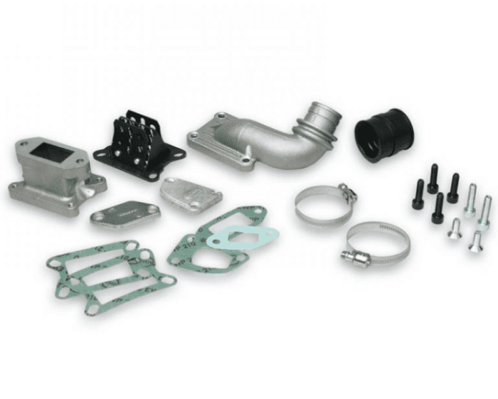 2015908 kit collettore aspirazione malossi vespa et3 primavera 125 2t lamellare al cilindro 2a serie per carburatore phbl 25