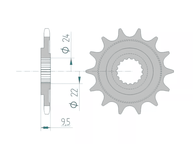 1074743003 Afam Self-Cleaning Sprocket Z15 Honda CR 250 / CRF 450