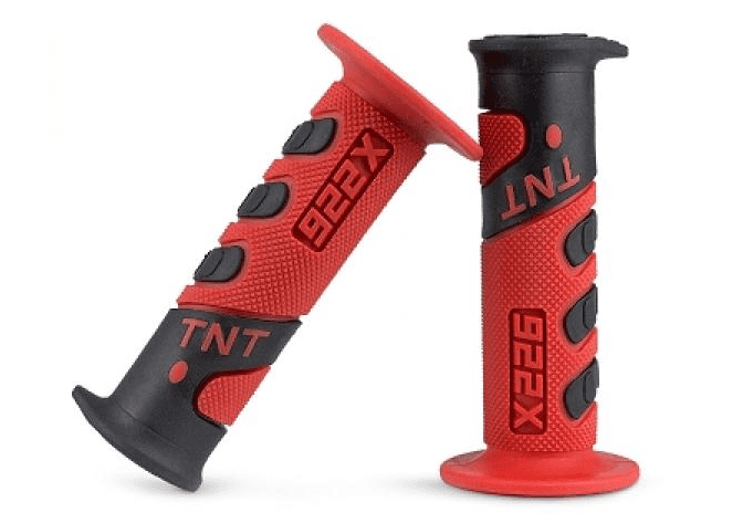 344199 coppia manopole tnt racing grip 922x rosso/nero