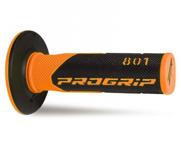 405401740 coppia manopole progrip 801-296 mx, arancio fluo/nero, double density, senza foro