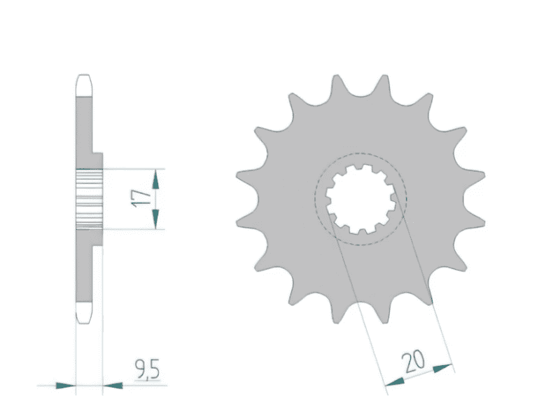 1077163002 Sprocket 420 Afam Z13 SX / TC 65