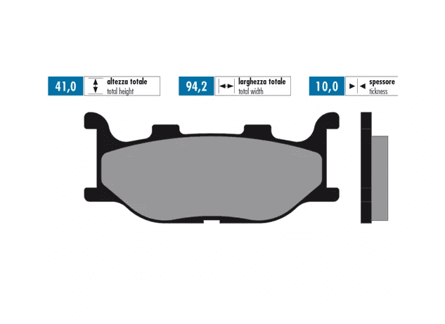 P174.2019 Pastiglie freno Polini sinterizzato Yamaha Tmax 500 2004 - 2007