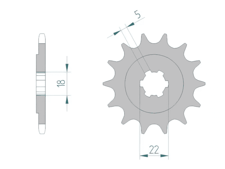 1076164002 Afam self-cleaning sprocket Z13 KX 125