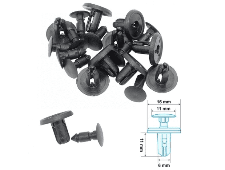 170900f confezione 10pz rivetto per carrozzeria ( 15 x 11 x 11 x 6 ) modello b