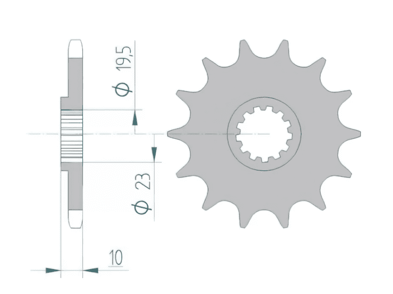 1075843002 Afam self-cleaning sprocket Z13 Suzuki DR-Z 400 / RM 250