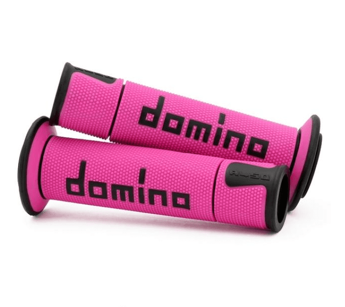 a45041c4043b7-0 coppia manopole domino fucsia/nero road-racing