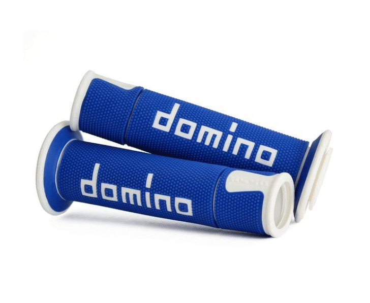 a45041c4648b7-0 pair of domino blue/white road-racing grips